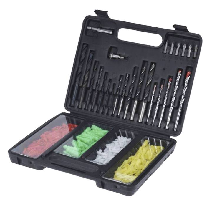 Well Home Set de 300PC de brocas de taladro y tacos