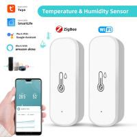 Sensor De Temperatura Y Humedad Zigbee WiFi 2PCS Monitoreo Remoto Por App Compatible Con Alexa Y Google Assistant Para Hogar Inteligente SmartLife - details 0