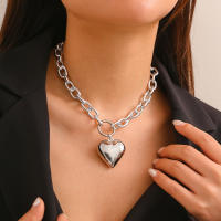 Collar De Moda Lacteo Con Colgante De Corazón Y Cadena O Grande Para Mujer Joyería De Encanto Collar De Cuello Para Fiesta Boda - details 9
