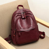 Mochila De Cuero Para Mujer 2024 Alta Calidad Bolsa De Lujo Diseñadora Gran Capacidad Casual Mochilas Sac a Dos Para Niñas - details 3