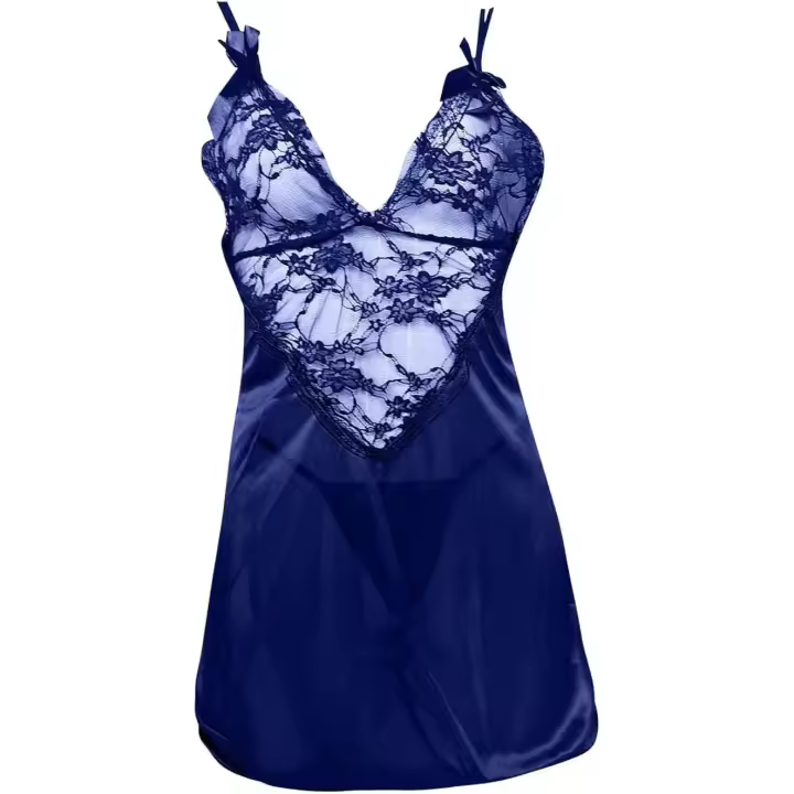 Lencería Sexy para Mujer, con Cuello en V Profundo, Ropa de Dormir, camisón para Mujer marca generica - 1