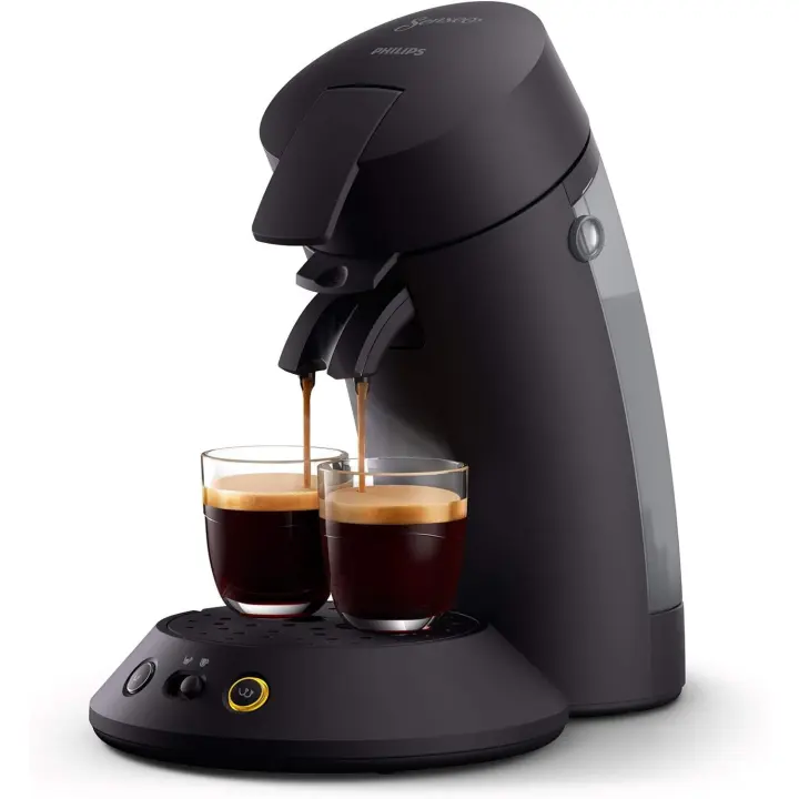 PHILIPS CSA210/61 Cafetera de Monodosis Senseo Original Plus, Tecnología Coffee Boost, Hecha con Plástico Reciclado, Negra - 1