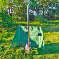 Escudo De Viento Para Estufa De Camping Pantalla De Viento Para BBQ Al Aire Libre Equipo De Camping Resistente Al Viento Herramienta De Cocina Para Madera De Fuego - details 14