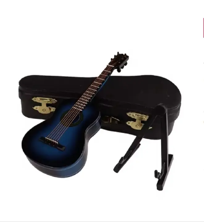 Mini Guitarra Clásica De Madera 10CM Modelo De Instrumento Musical Decoración Para Dormitorio Y Sala De Estar Regalo Original - 1