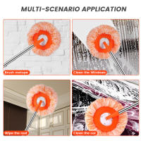 Juego De Fregas Suaves De Microfibra Rotativos 360° Con 4 Paredes Desmontables Y 4 Cabezas De Repuesto Herramienta De Limpieza Para Paredes - details 3