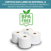 Papel Térmico 80x60 mm - 50 Rollos Papel Impresora Térmica y TPV - Papel para Tickets - Compatible Impresora, Caja Registradora y Básculas - Sin Bisfenol A - 60 Gr - 45 Metros/Rollo - La Casa del TPV - details 2