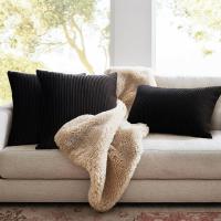 Cubierta De Cojín Suave De Veludo Con Patrón Rayado Para Decoración De Hogar Lujo Cubierta Decorativa Para Sofá Y Cama - details 17