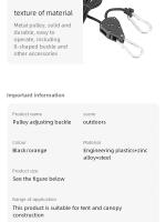 2pcs Gancho De Palanca Ajustable De 8 Pulgadas Para Cultivo De Plantas Lámpara De Tenda Cuerda Gancho De Pulley Reinforced - details 2