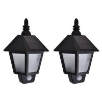 vidaXL Lámpara Farol Solar de Pared de Jardín con Sensor de Movimiento Aplique Cantidad 1 unidad, 2 unidades - details 1