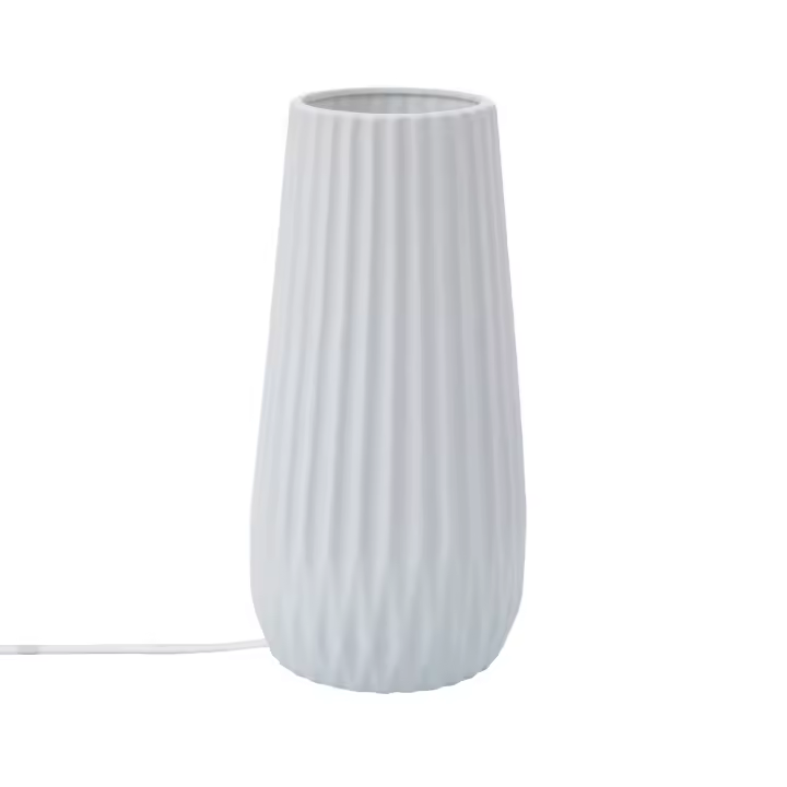 Ledkia Lámpara de Mesa de Cerámica Teide Blanco - 1