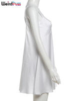 Vestido Y2K Sin Mangas De Mujer Con Espalda Descubierta Y Cuello En V En Malla De Seda Patchwork Elegante Para Fiesta De Cumpleaños Y Promesa Estilo Bodycon Suelto - details 4