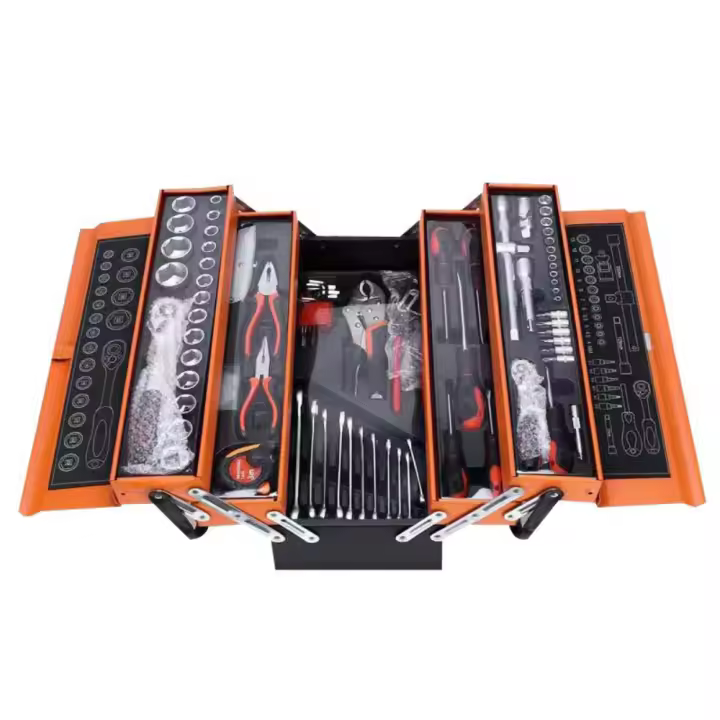 Caja de Herramientas Metálica Linea Hd con 85 Piezas - Variedad de Zócalos Hexagonales - 1