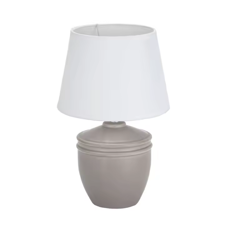 Lámpara de mesa Versa Aurelia Gris Algodón Cerámica 40 W 20 x 31,5 cm - 1