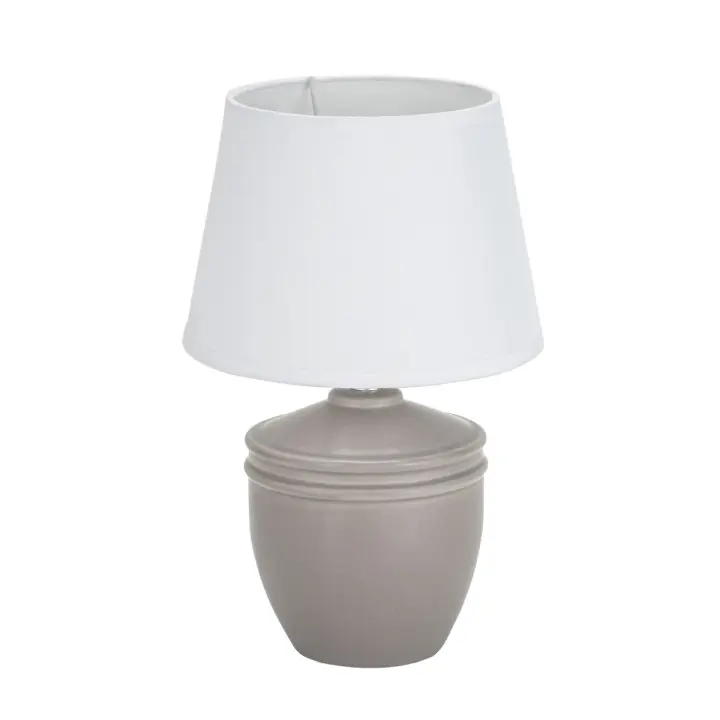 Lámpara de mesa Versa Aurelia Gris Algodón Cerámica 40 W 20 x 31,5 cm - 1