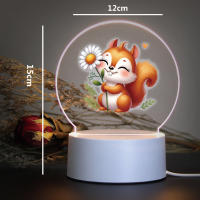 Lámpara De Mesa LED Creativa Con Forma De Animal Luz Nocturna De Acrílico Para Decoración De Habitaciones Regalo Para Hogar - details 5