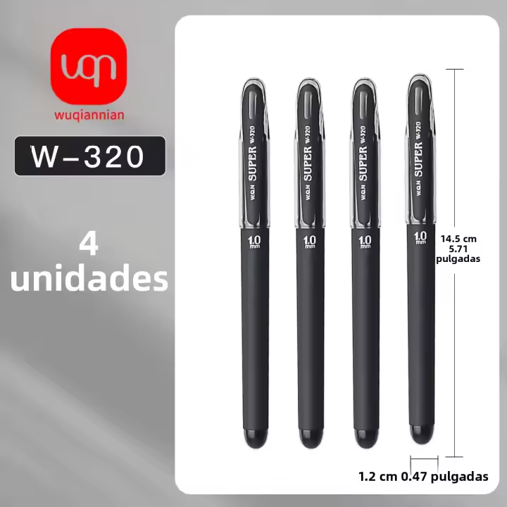 WQN 4/8PCS Bolígrafo De Gel De Capacidad Grande 1.0mm Para Negocios Y Escuela Suministros De Oficina Lindos De Estación De Trabajo - 1