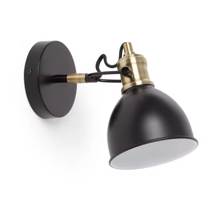 Ledkia Lámpara de Pared Metal Louise Negro - 1