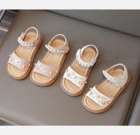 Sandalias De Verano Para Niñas Moda Bordada Transpirables Tallas Trueñas PU Cuero Cierre De Correa Flats Abiertos Para Playa Y Uso Casual - details 7