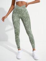 Leggings De Gimnasio Para Mujer Cintura Crossover Levantamiento De Glúteos Fitness Yoga Deportes Al Aire Libre Tallas Verdaderas - details 8