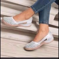 Sandalias De Tacón Alto Para Mujer 2023 Casual Suela Plancha Material De Suela De Goma Estilo Vintage Hueco Salón De Verano Zapatos Para Mujer - details 4