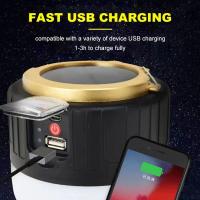 Lámpara De Camping LED Solar 1000W Recargable USB Portátil Para Mercado Nocturno BBQ Senderismo Luces De Emergencia Con Luz LED Fuente De Alimentación De Batería Recargable Material ABS Garantía De 2 Años - details 0
