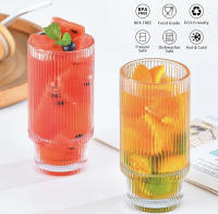 Juego de 4 Vasos de Cóctel Acanalados para Café Helado o Jugo - details 0