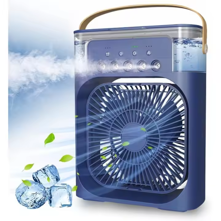 Aire acondicionado portátil miniventanador personal 4 en 1 con pulverizador de Agua Y 3 velocidadesfriador de Aire evaporativo. - 1