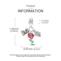 Encanto De Plata De 925 Para Pulsera Con Barco De Paseo Y Corazón Joyería Fina Para DIY Regalo Con Cuentas De Papel Y Rosas - details 162