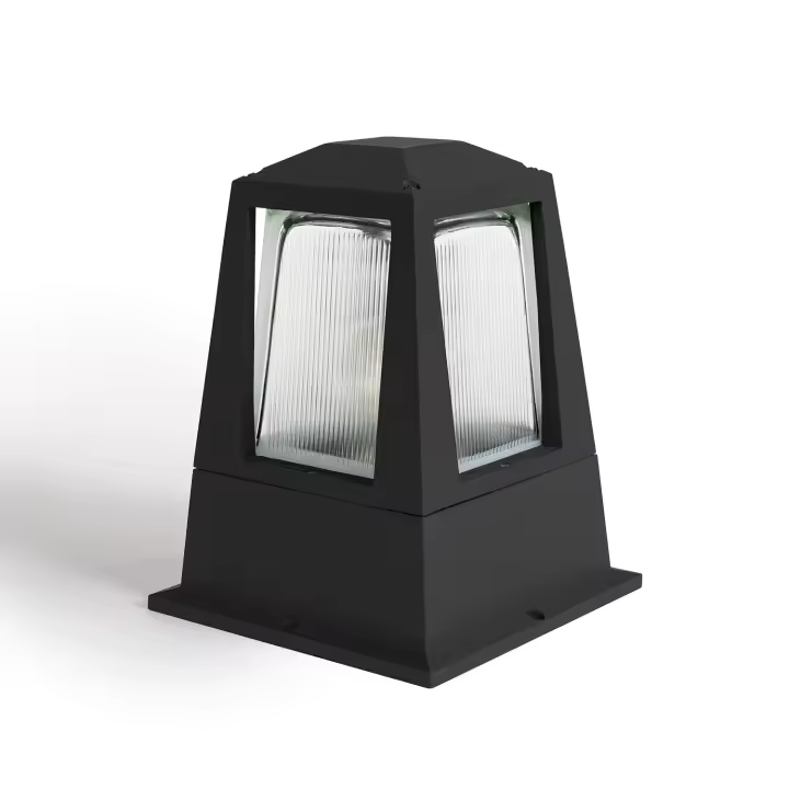 LEDKIA LIGHTING - Baliza Sobremuro Exterior E27 | IP65 Resistente al Agua | Compatible Bombillas CCT/RGB | Diseño Moderno Industrial, Gris, Aluminio y Cristal, 25cm - 1