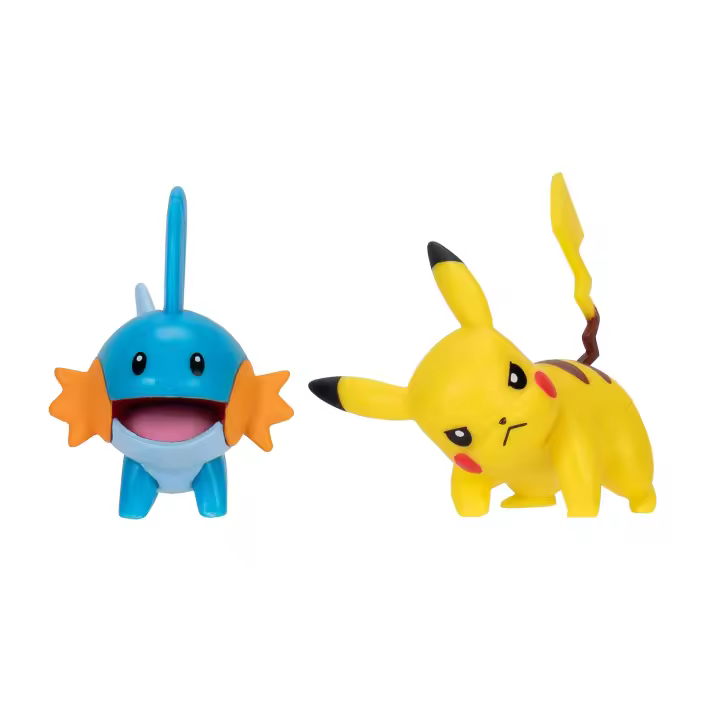 Pack de 2 Figuras Pokémon Battle - Mudkip & Pikachu #4 5cm Raíz MERCHAN-STORE - 1