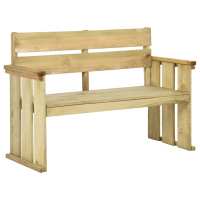 vidaXL Banco de jardín de madera de pino impregnada 121 cm - details 0