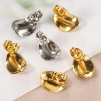 10pcs Base De Pendiente Con Poste Curvado Y Aros De Acero Inoxidable Para Fabricación De Joyas DIY Pendientes Colgantes - details 1