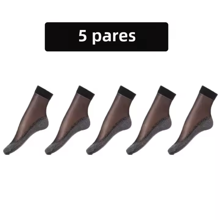 Calcetines De Verano Para Mujer Ultradelgados Y Translúcidos No Esmerilados Cómodos Y Transpirables Tipo Casual Paquete De 5 O 10 Pares - 1