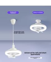 Ventilador de techo silencioso con iluminación y control remoto, control remoto e interruptor de pared, rotación de 360°, modos de luz, perfecto para sala de estar y dormitorio. - details 5