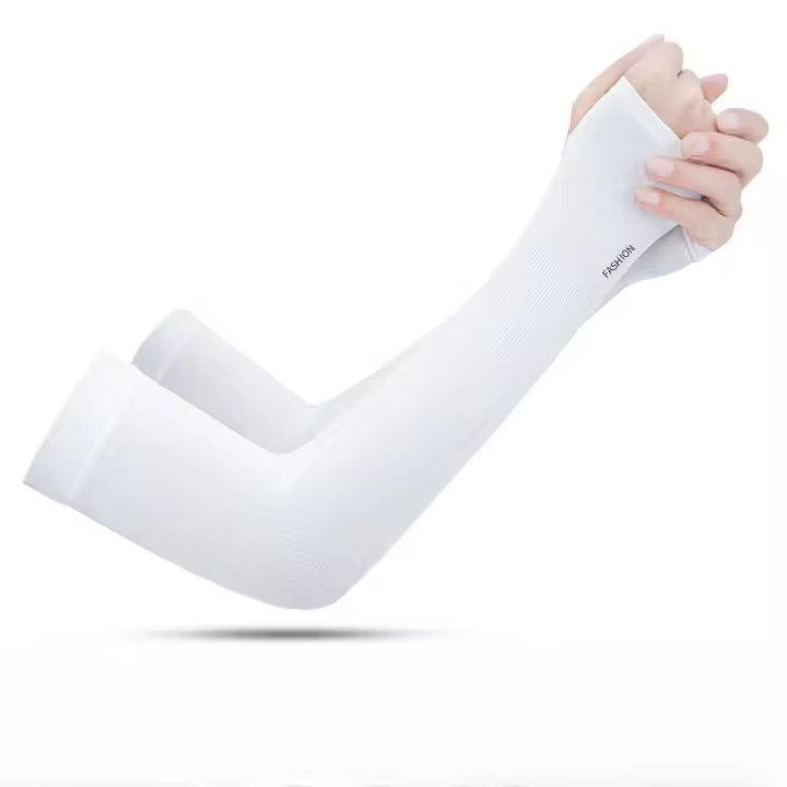 Pareja De Mangas De Seda De Hielo Para Verano Protección Solar Sin Dedos Alta Elasticidad Para Ciclismo Y Pesca Uso Al Aire Libre Unisex - 1