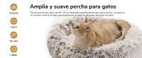 Rascador para gatos con cama, rascador de gatitos con cuerda de yute natural para interiores, árbol de torre para gatos pequeños con percha suave para gatitos y gatos adultos - details 2