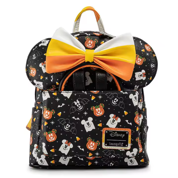 Set Mochila + Diadema orejas Spooky Halloween Mickey and Minnie Disney  Loungefly 27cm. Set de restaurante con diseño exclusivo. Ideal para coleccionistas y fanáticos de la gastronomía temática. - 1