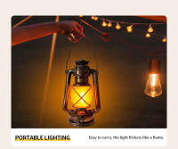 Lámpara De Camping Retro Con Luz De Decoración Y Aire De Campo Con 3 Modos De Iluminación Caballo Colgante LED Recargable Para Exterior - details 4