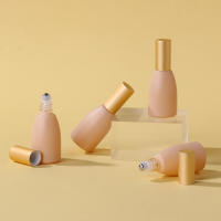 Set De 4 Botellas De Aceite Esencial De Vidrio Frosted De 12ml Con Rodillos De Acero Inoxidable Y Tapas Pintadas De Oro Para Uso Tópico Y Aromaterapia - details 1