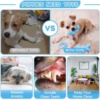 Juguetes Para Morder De Goma Suave Azul Duradero Para Entrenamiento De Dientes Para Chihuahua Y Yorkie Juguetes Interactivos Con Bola Y Hueso Para Mascotas Suministros - details 7