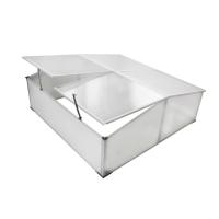 vidaXL Vivero para plantas Mini-Invernadero Jardín Dimensiones 2 tapas (109 x 41 x 56 cm), 4 tapas (108 x 41 x 110 cm) - details 1