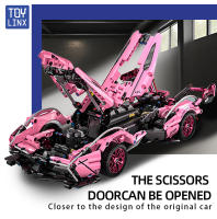 Coche De Bloques Constructibles ToylinX 1:14 Diseño Tecnológico Cool Regalo De Cumpleaños Halloween Navidad Para Amigos Material ABS Duradero Y Ecológico IncluyeInstrucciones Y Pegatinas Adecuado Para Adolescentes Y Adultos - details 14