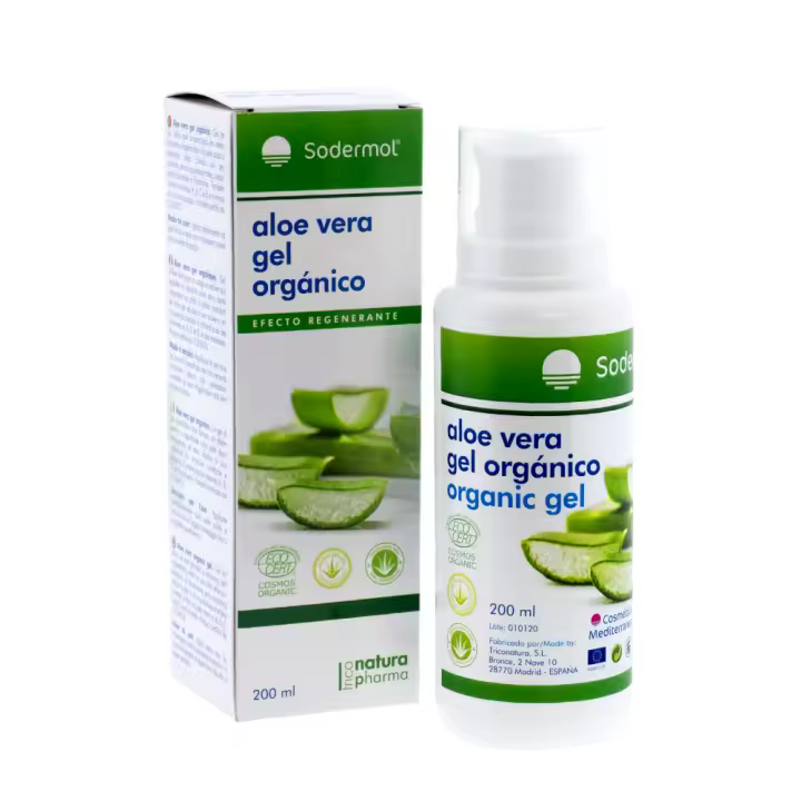 Sodermol Gel Crema Aloe Vera Puro 100% Bio Ecológico 500ml - Hidratante Natural para Piel Irritada - 1