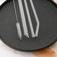 Juego De Pajillas De Vidrio Borosilicato Resistente Al Calor Reutilizable Con Cepillo Para Té De Burbujas Smoothies Y Cocktails Accesorios De Barra - details 4