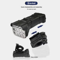 Luz De Bicicleta Frontal LED Recargable Con Silbato Seguridad En Noche Ciclismo Lámpara De Manillar IPX 5 5 Modos De Iluminación Carga Tipo-C - details 14