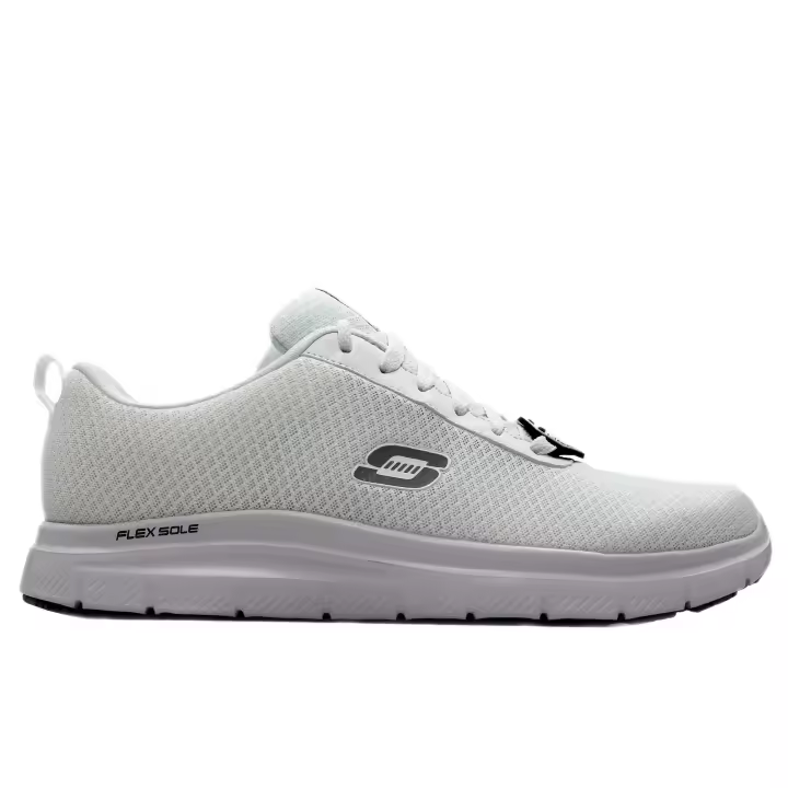 Skechers 77125EC Flex Advantage SR Bendon 77125EC White - Zapatilla deportiva de tela, con cordones, antideslizante, para caballero - 1