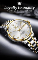 Reloj Mecánico Para Hombre OLEVS9946 Resistente Al Agua Con Iluminación Luminosa Acero Inoxidable Calendario Dual Display Romano Numeral - details 11