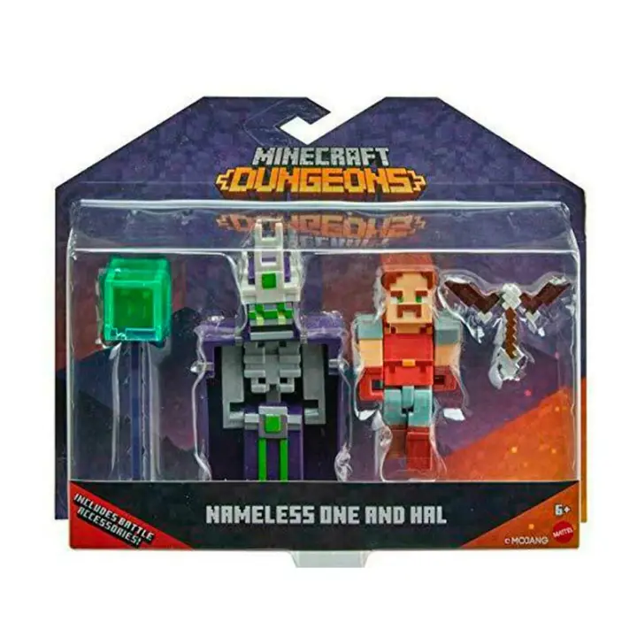 Mattel Figuras Minecraft Pack 2 Dungeons | Ideal para Fans de Minecraft - Detalles Cuidadosamente Elaborados - 1
