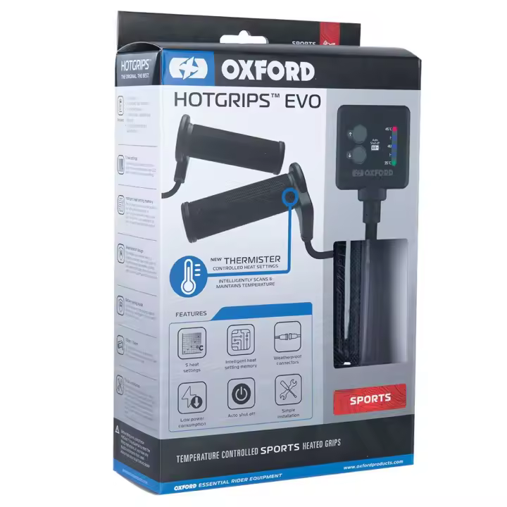 Puños Calefactables Evo Sports C/termostato Autom. Oxford Negro - 1