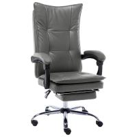 vidaXL Silla de oficina de cuero sintético negra en color Negro/Antracita/Marrón | cómodas modernas ergonómicas para comedor cocina salón hogar - details 1